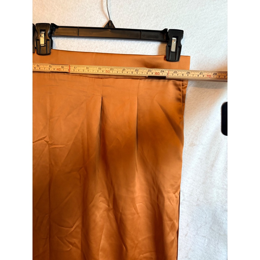Torrid 5 Gold Copper Streaky Satin High Rise Wide Leg Pants 5 Tall 5x 28 NWT - Picture 5 of 8